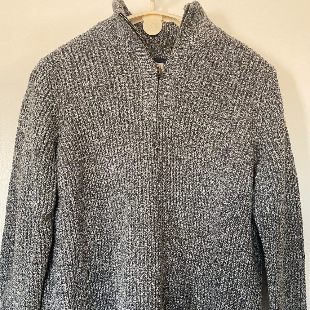 L.L. Bean Men's 1/4 Zip Organic Cotton Sweater- Medium